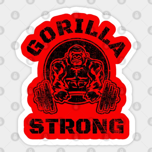 GORILLA STRONG BODYBUILDING Sticker by MuscleTeez